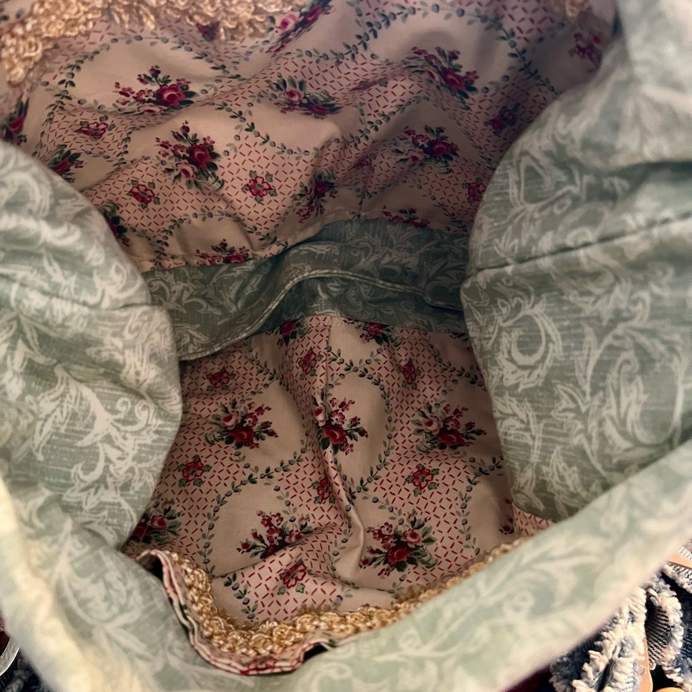 Bohemian Patchwork Hobo Bag tons of fringe adorned with lots of embellishment’s - Picture 4 of 8